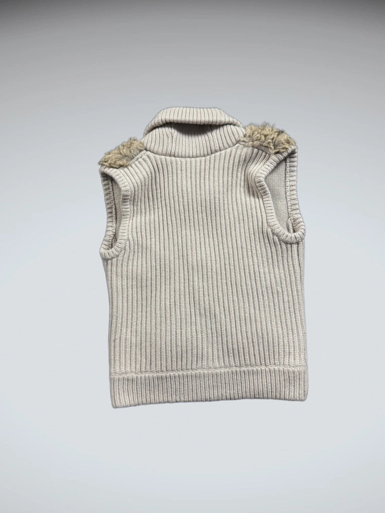 Ann Taylor Beige Acrylic Vintage Vest Women (S)
