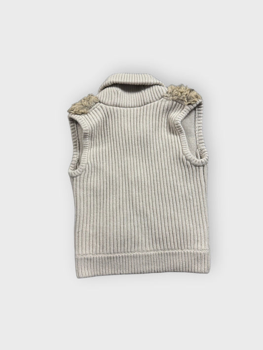 Ann Taylor Beige Acrylic Vintage Vest Women (S)