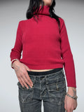 red jumper turtle neck