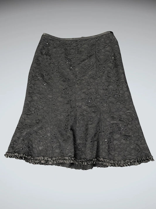 Sandra Darren Classic Black Ruffle Skirt (M)
