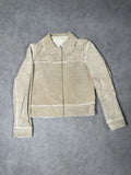 Beige Leather Jacket