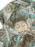Earthtone Paisley Wrap Top (M)
