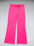 Juicy Couture Pink Velour Lounge Pants with Logo Embroidery (M)