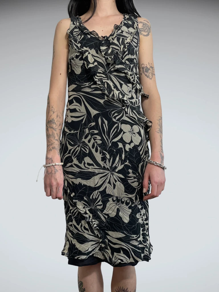 flower long dress (S)