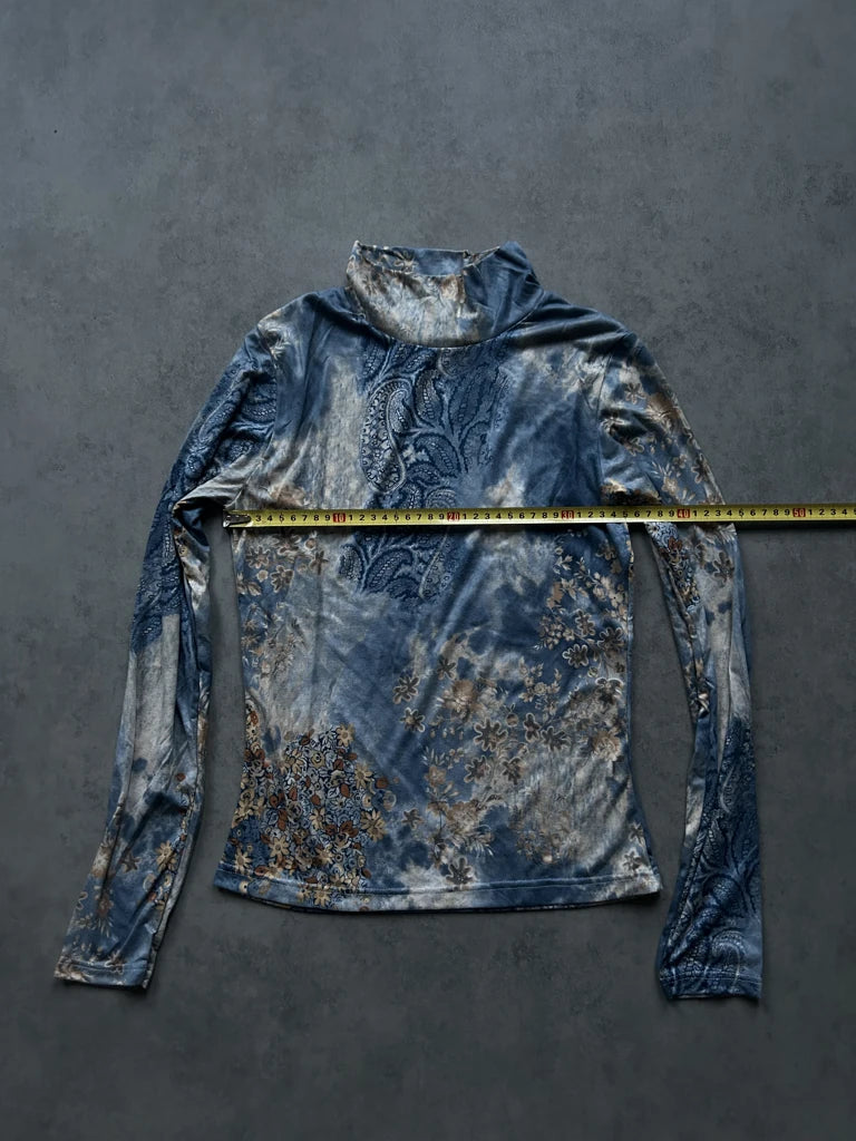Blue y2k turtle neck