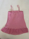 Pink Lace Trim Peplum Camisole (M)