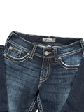 Dark Wash Bootcut Jeans with Contrast Stitching (S)