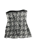 Black and Grey Vest Blouse Combo (S)