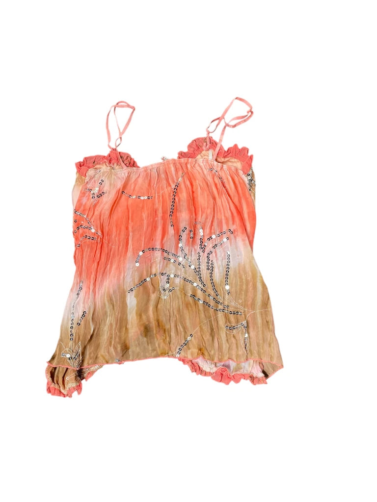 Sunset Crinkle Sequin Top (S)