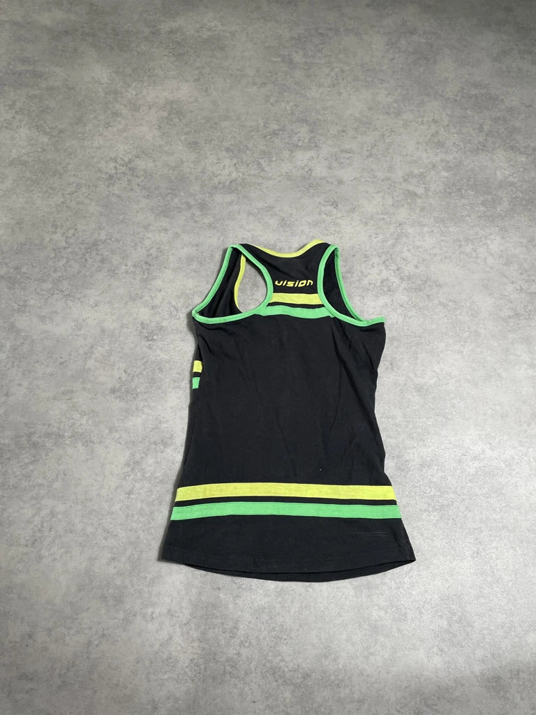 tank top with green striped (M)