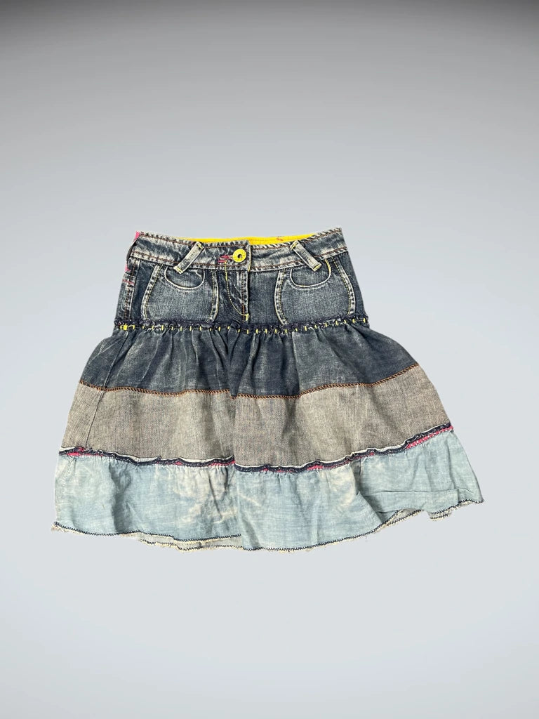 Miss Sixty Multicolor Denim Skirt (XXXS)