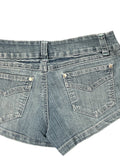 Seduction Light Wash Rolled Hem Denim Hotpants (S)