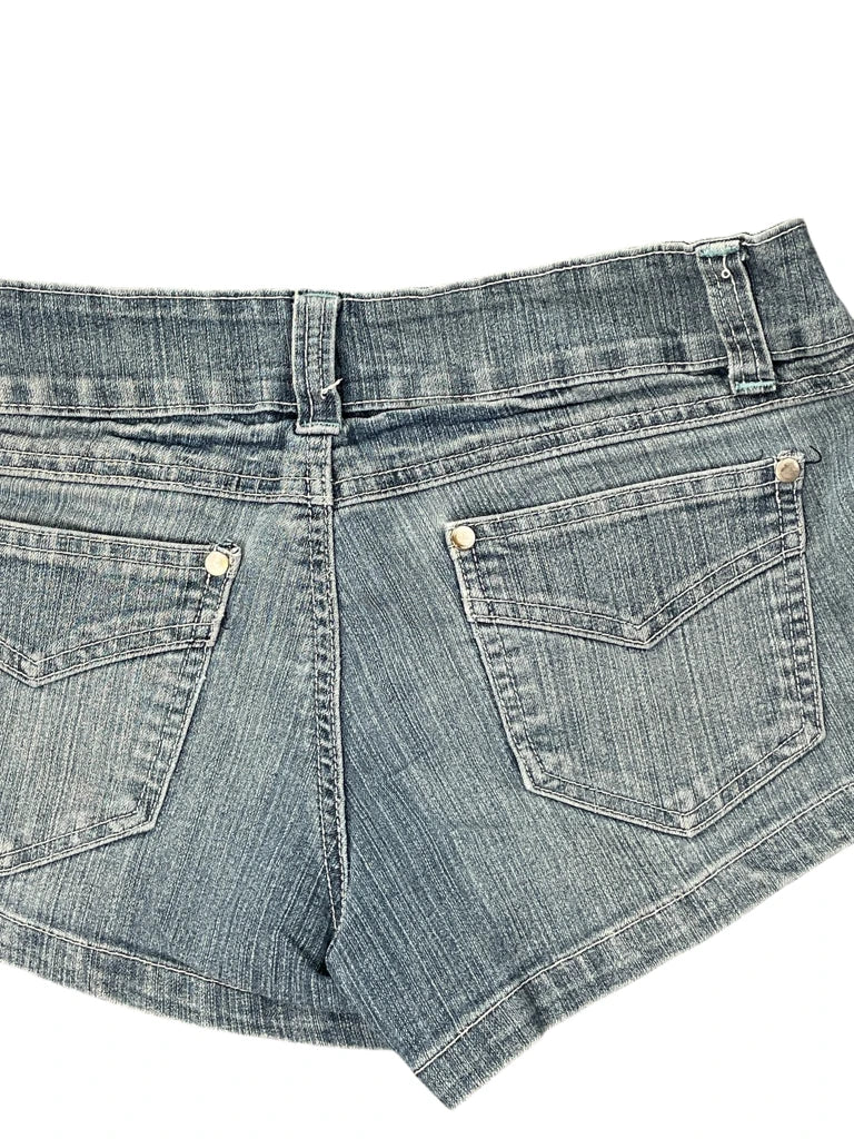 Seduction Light Wash Rolled Hem Denim Hotpants (S)