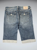 True Religion Light Wash 3/4 Vintage Denim Pants (L)