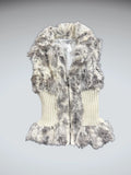 Guess Jeans White Rabbit Fur Vest Women (S)