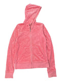 Pink Floral Backprint Zip Hoodie (S)