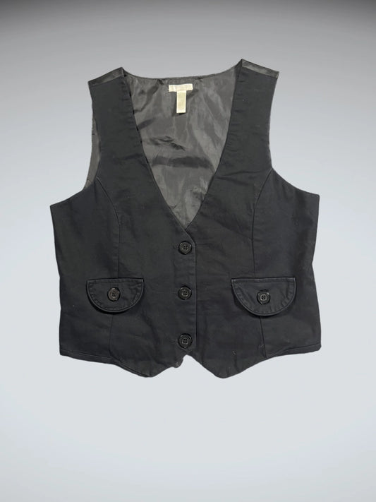 BB Bianco Classic Black Tailored Vest Women (L)