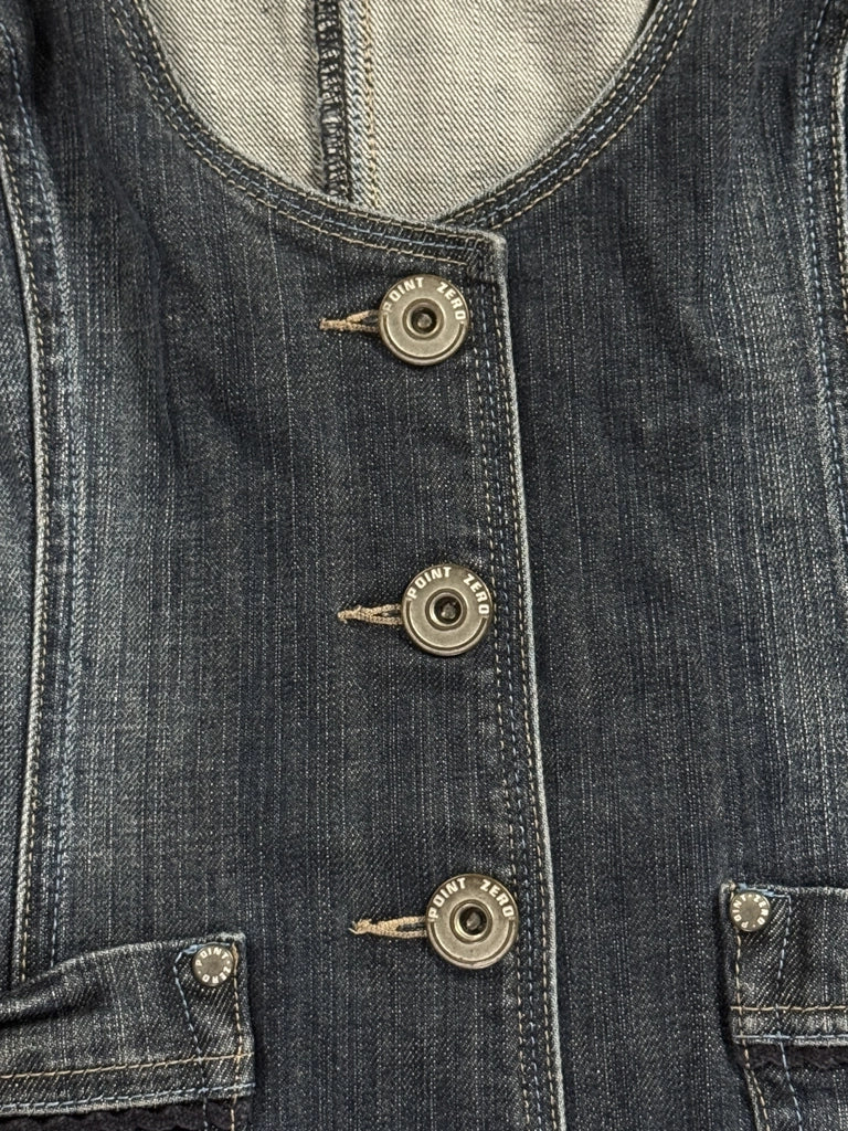 Point Zero Medium Wash Denim Vest Women (M)