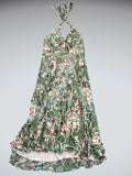 Mocha Ruched Satin-Chiffon Vintage Gown (XL)