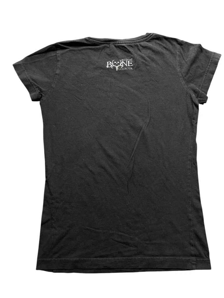 Black Y2K Deer Graphic Tee (S)