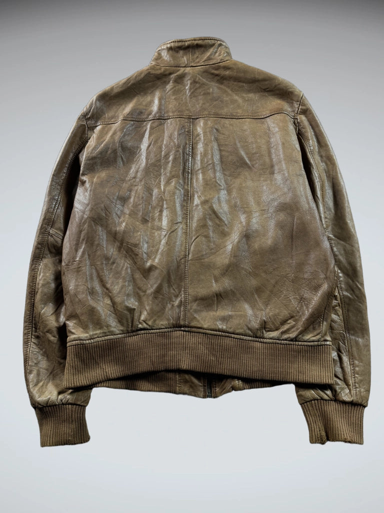 Review Brown Vintage Leather Jacket (L)