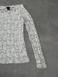white lace long sleeve top