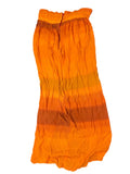 Orange high-waist polyester skirt (S)