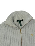 Polo Ralph Lauren White Cable Knit Sweater (M)