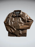 Signify Brown Faux Leather Vintage Jacket (M)