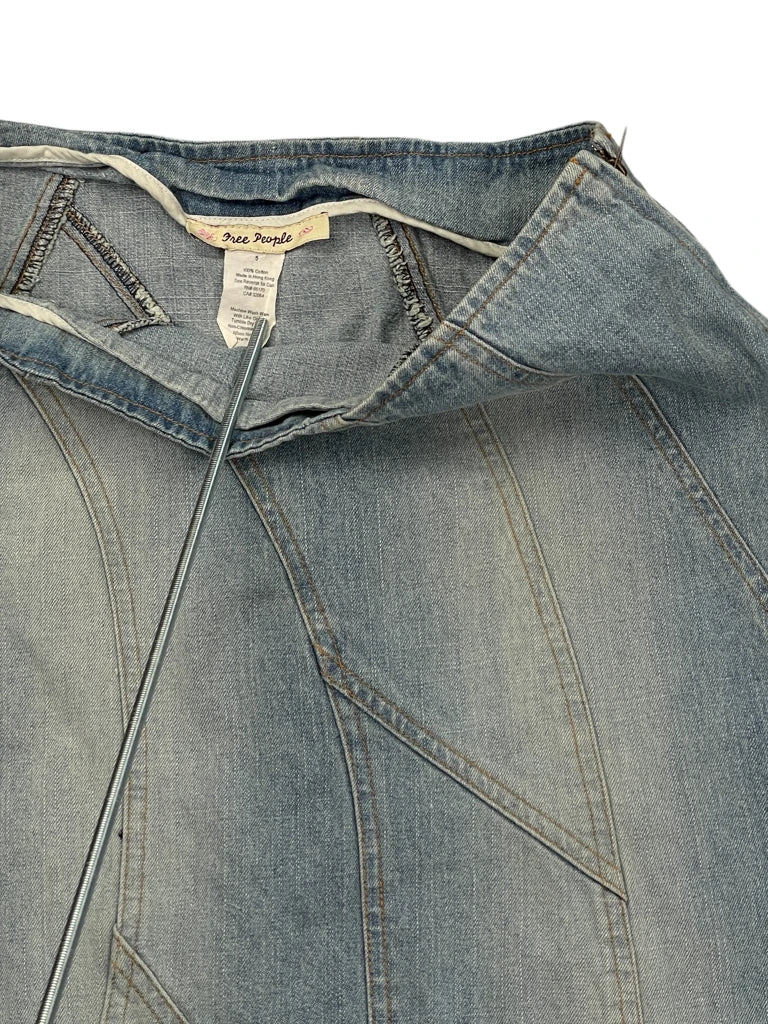 Free People Light Blue Bohemian Skirt (S)