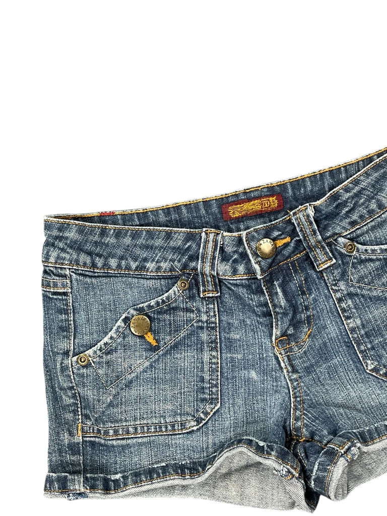 ZD Light Wash Raw Hem Denim Hotpants (S)