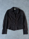 Glittery button up