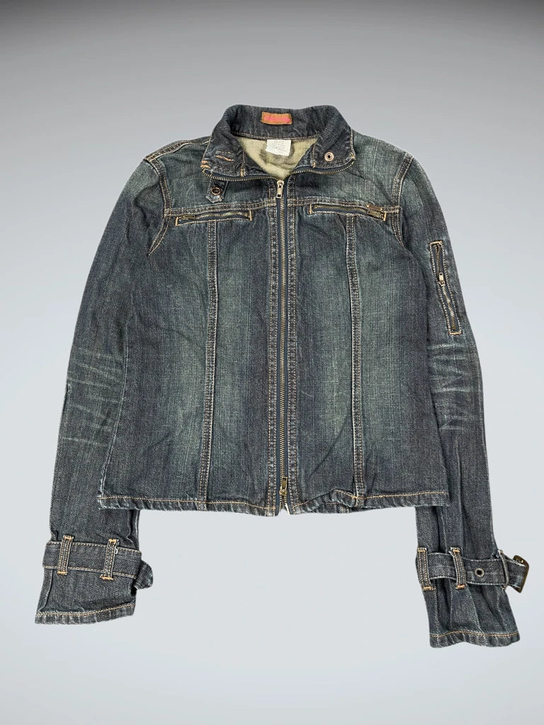 Billabong Biker Style Denim Jacket (M)