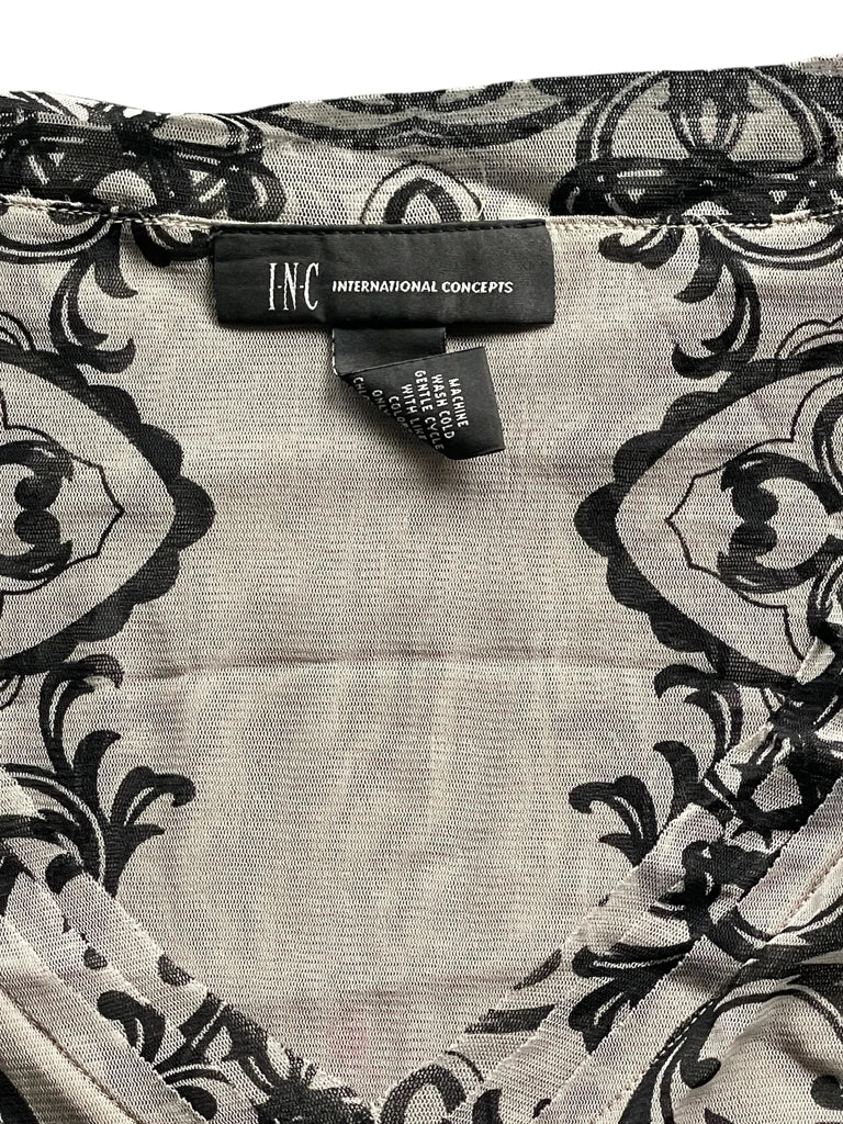 Baroque Print Ruched Top (M)