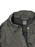 Kenneth Cole Black Silk Bubble Print Blouse (XS)