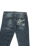 Dark Wash Bootcut Jeans with Embroidered Logo (L)