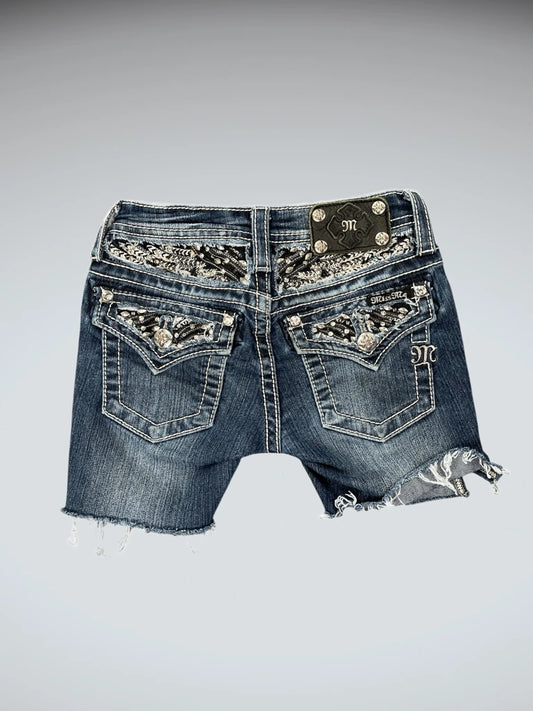 Miss Me Embellished Pocket Denim Hotpants (M)