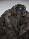 Brown Vintage Leather Coat (M)