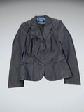 Navy Blue Tailored Blazer with Structured Silhouette (M)