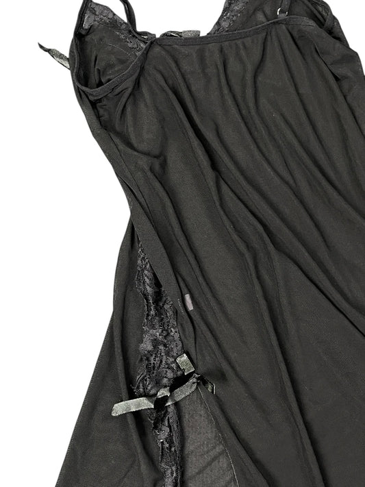 Sheer black lace lingerie top (XS)