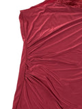 Burgundy One Shoulder Lace Trim Top (M)