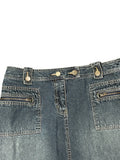 Zipper Pocket Denim Skirt (M)