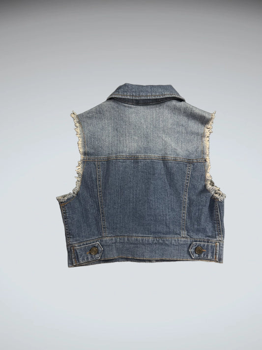 Tinseltown Button-Up Denim Vest Women (M)