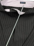 Black Pinstripe Flared Suit Trousers (S)