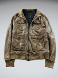 Review Brown Vintage Leather Jacket (L)