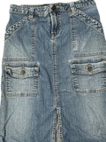Vaked Angels Cargo Pocket Denim Skirt (S)
