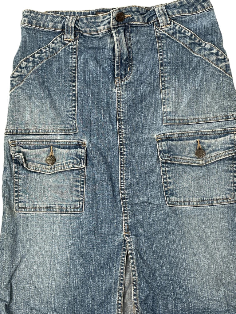 Vaked Angels Cargo Pocket Denim Skirt (S)