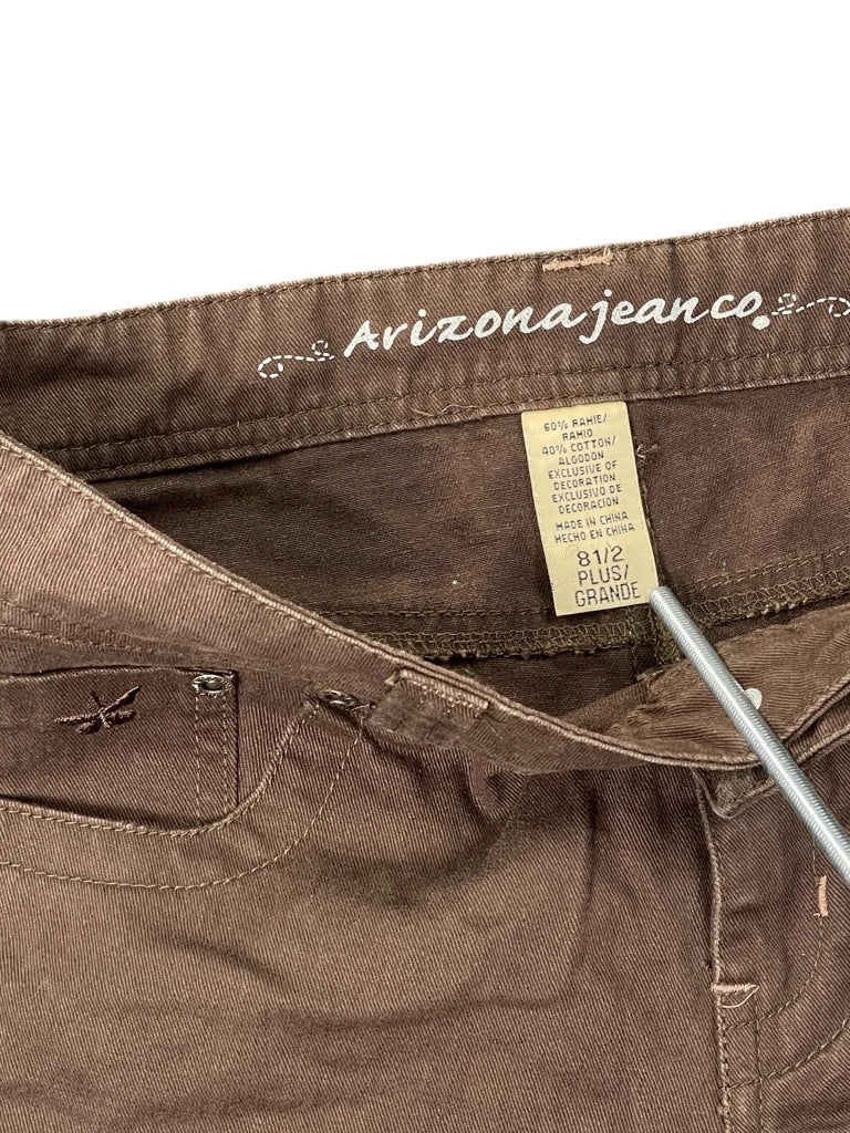 brown denim hotpants (S)
