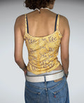 Yellow snake print top