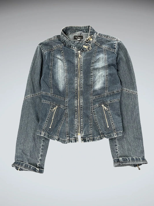 Va Bene Dark Wash Casual Denim Jacket (L)